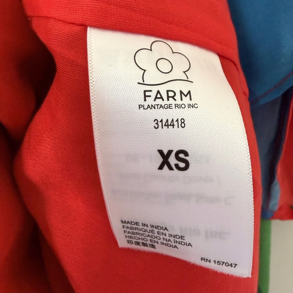FARM Rio Colorful Leaves Midi Dress XS - Picture 13 of 15
